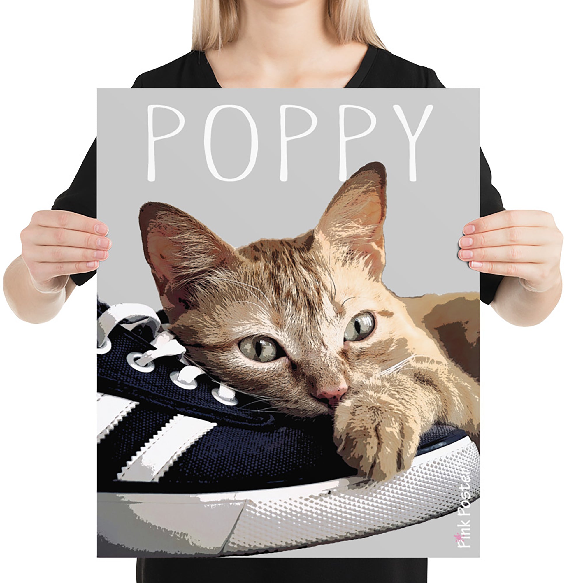 Happy Cute Cat Face Pet Anime Cat Lover Poster for Sale by