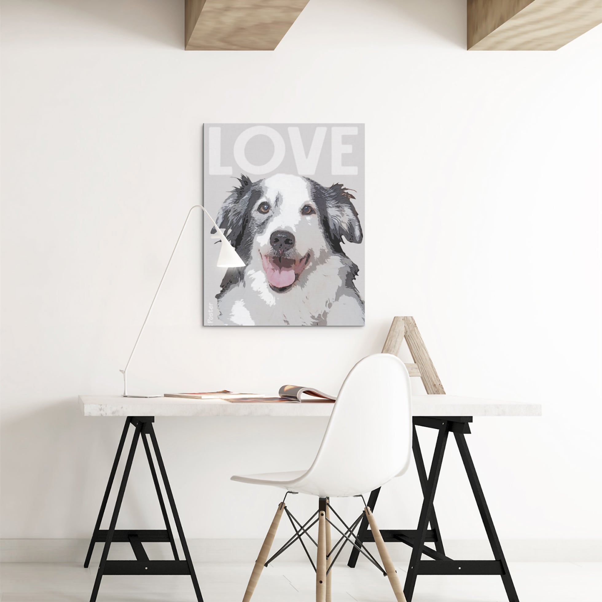 Personalized dog wall outlet art